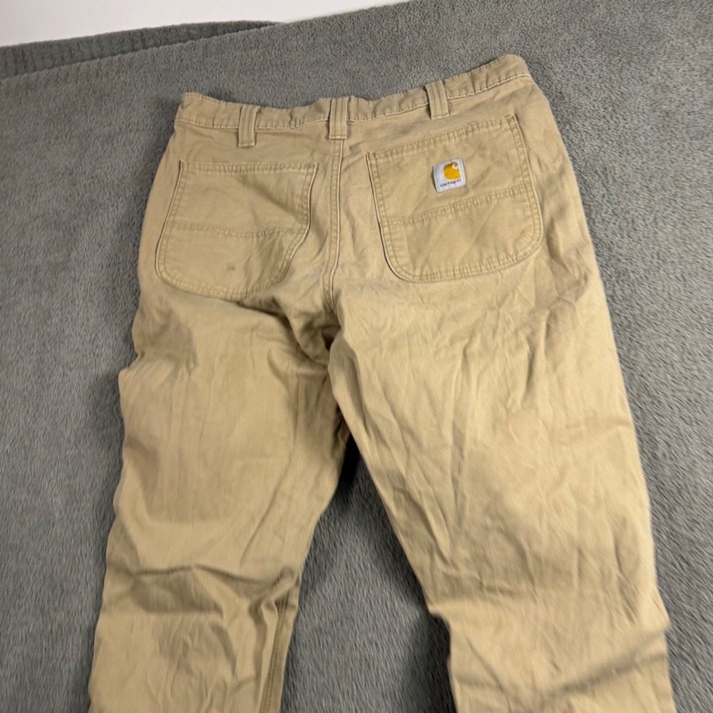 Carhartt Slim Fit Canvas Work Pants Tan Khaki 34x34 Articulated Knee Utility